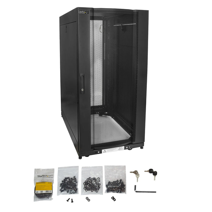 EAN 65030870283 - StarTech.com RK2537BKM armario rack Rack o bastidor independiente Negro imagen 11