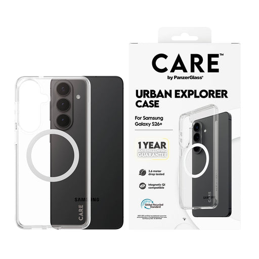 EAN 5715685034121 - PanzerGlass CARE™ by ® Urban Explorer Case Transparent w. White Qi Samsung Galaxy S26+ funda para teléfon imagen 2