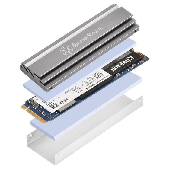 EAN 4710679812410 - Silverstone TP04 Unidad de estado sólido Disipador térmico/Radiador Plata 1 pieza(s) imagen 9