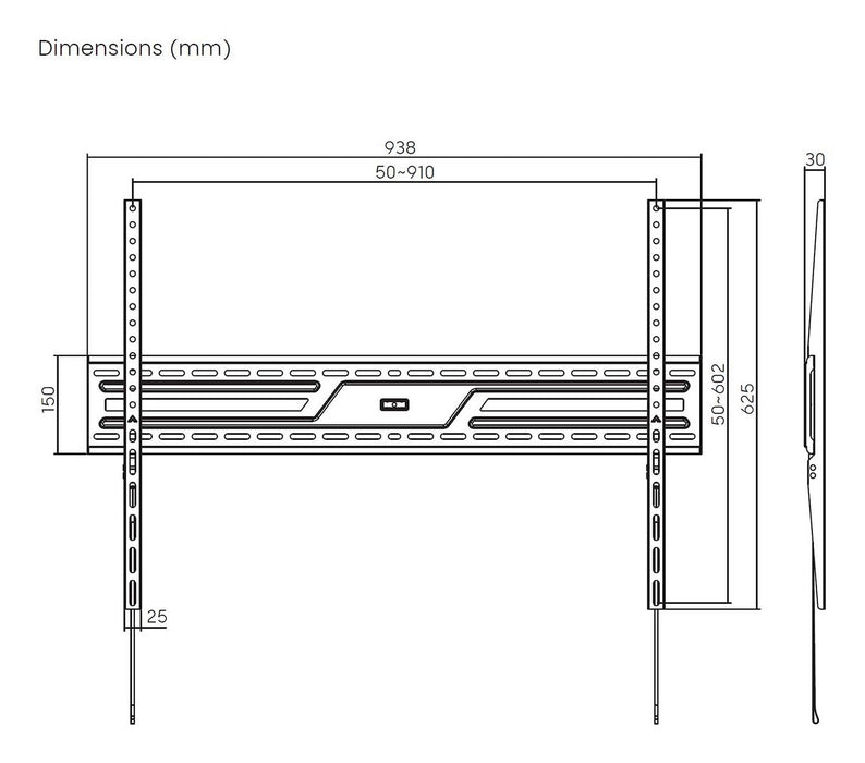 EAN 8435739902295 - AISENS WT100F-317 soporte para TV 2,54 m (100") imagen 7