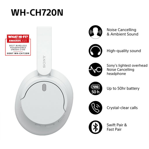 EAN 4548736147843 - Sony WH-CH720 Auriculares Inalámbrico y alámbrico Diadema Llamadas/Música USB Tipo C Bluetooth Blanco imagen 2