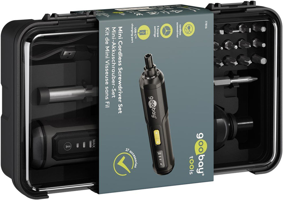 EAN 4040849778162 - Goobay 77816 destornillador eléctrico y llave de impacto 300 RPM Negro imagen 8