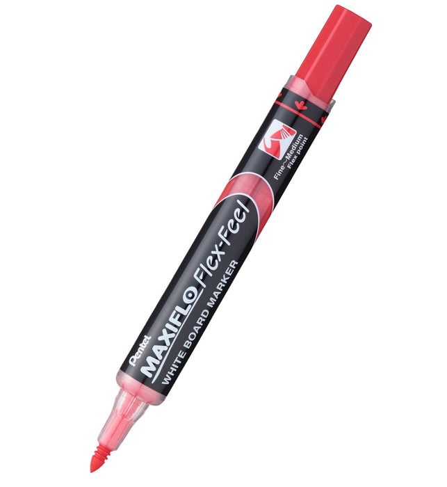 EAN 884851032546 - Pentel Whiteboard-Marker Maxiflo Flex-Feel rot marcador 12 pieza(s) Punta de pincel Rojo imagen 1