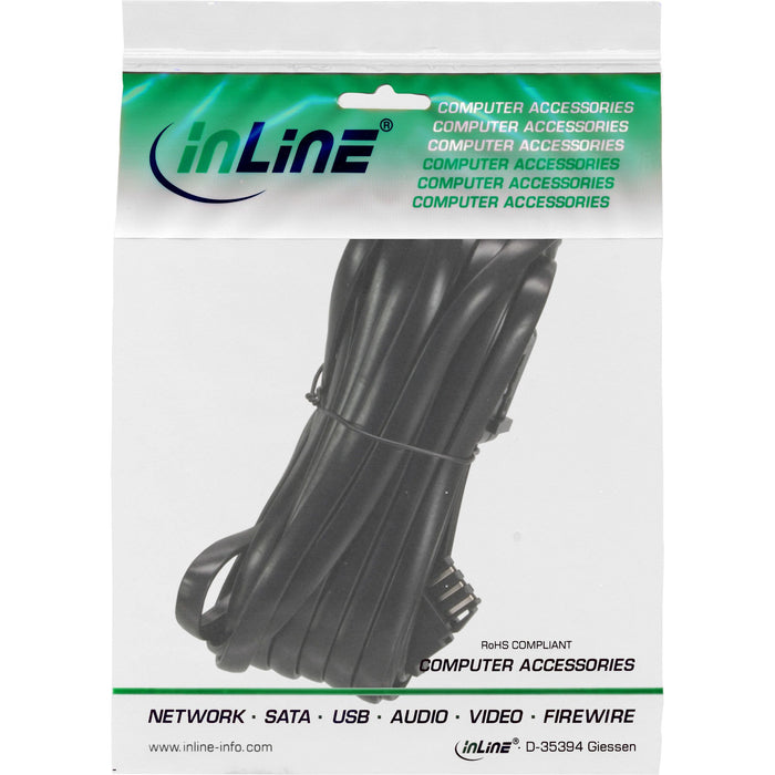 EAN 4043718013432 - InLine 18851 cable telefónico 10 m Negro imagen 3