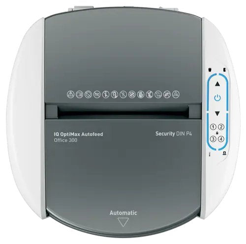 EAN 4002432143351 - Leitz IQ OptiMax Autofeed Office 300 P4 triturador de papel Corte cruzado 55 dB 22,5 cm Blanco imagen 12