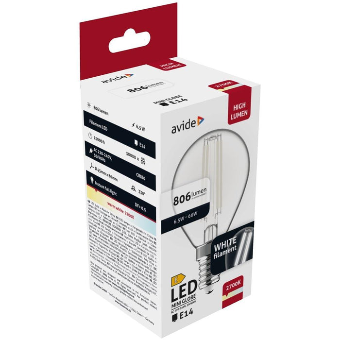 EAN 5999097959320 - Avide AWLFMG14WW-6.5W lámpara LED Blanco cálido 2700 K 6,5 W E14 E imagen 3