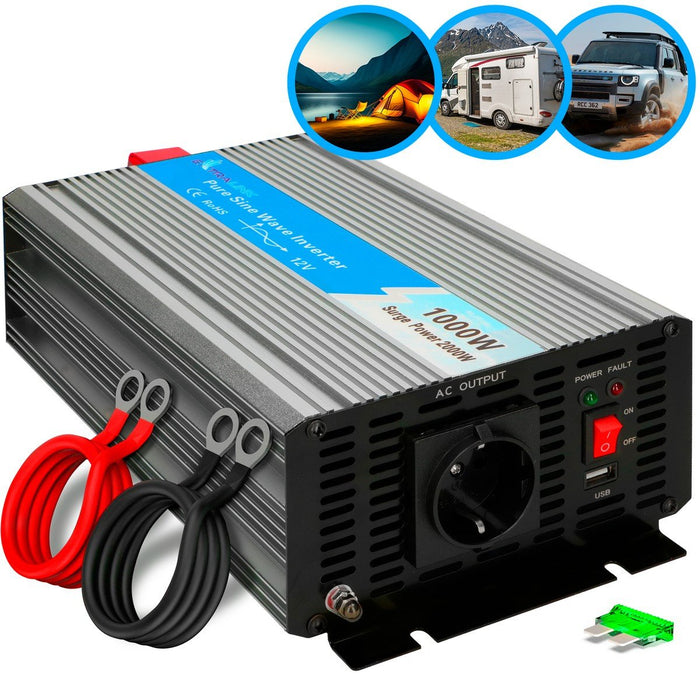 EAN 5903148918143 - Extralink VOLTAGE CONVERTER 12V - 230V, 1000W, PURE SINUS OPIP-1000W adaptador e inversor de corriente Au imagen 8