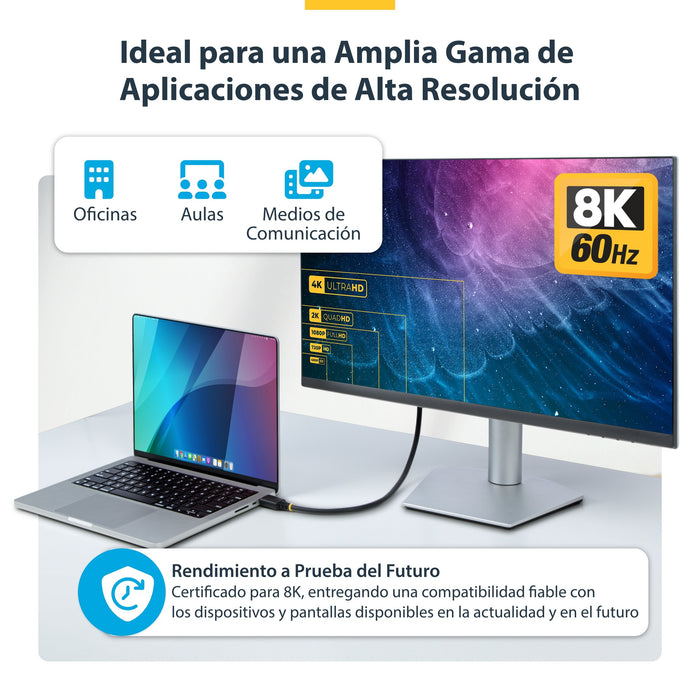 EAN 65030920353 - StarTech.com HDMI21-CBL-8K60-4M cable HDMI HDMI tipo A (Estándar) Negro imagen 9