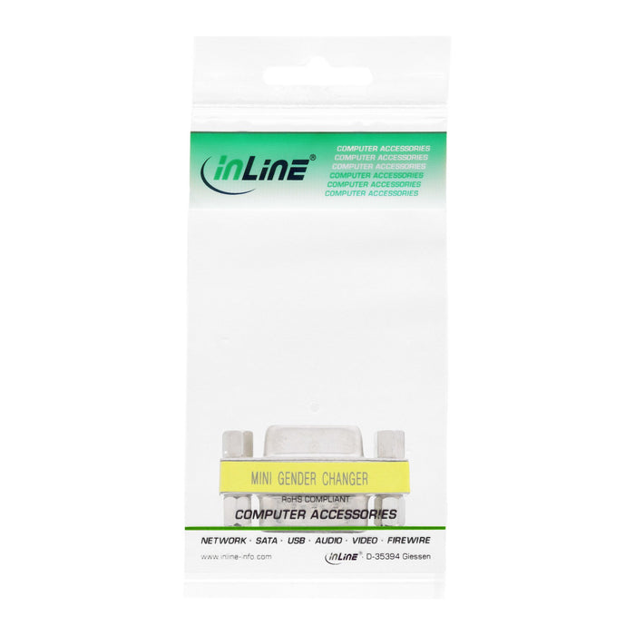 EAN 4043718000210 - InLine 42214 cambiador de género para cable 9pin female Acero inoxidable imagen 3
