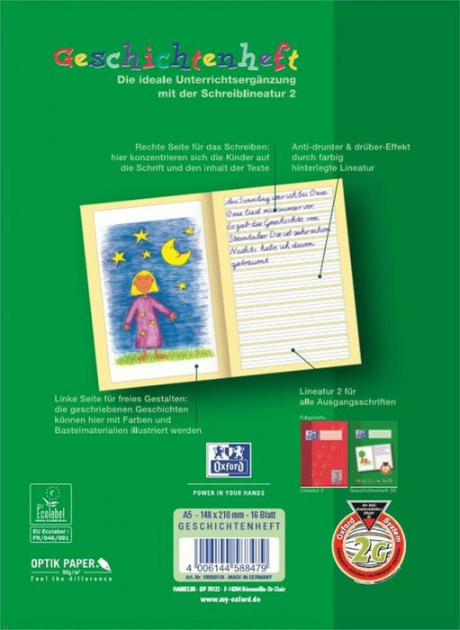 EAN 4006144588479 - Oxford 100050104 cuaderno y block A5 16 hojas Verde imagen 3