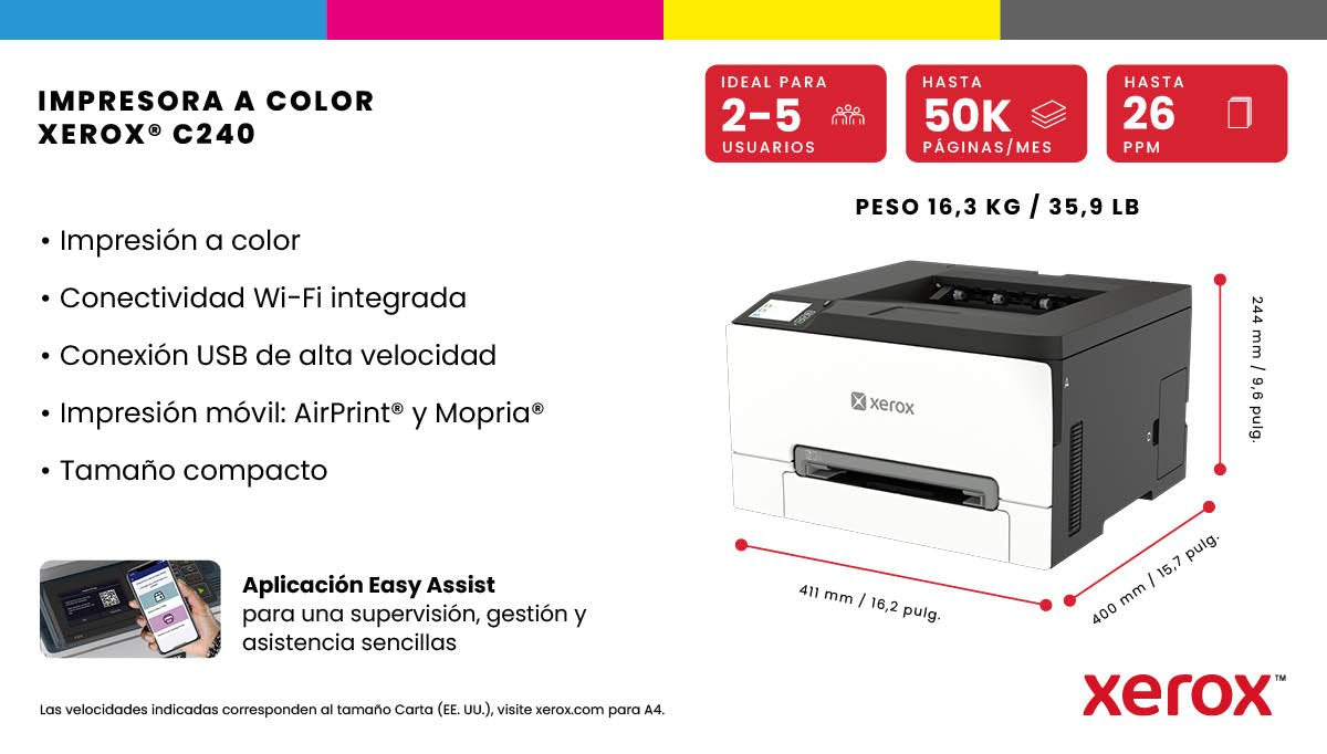 EAN 95205006490 - Xerox C240 Color 2400 x 600 DPI A4 Wifi imagen 20