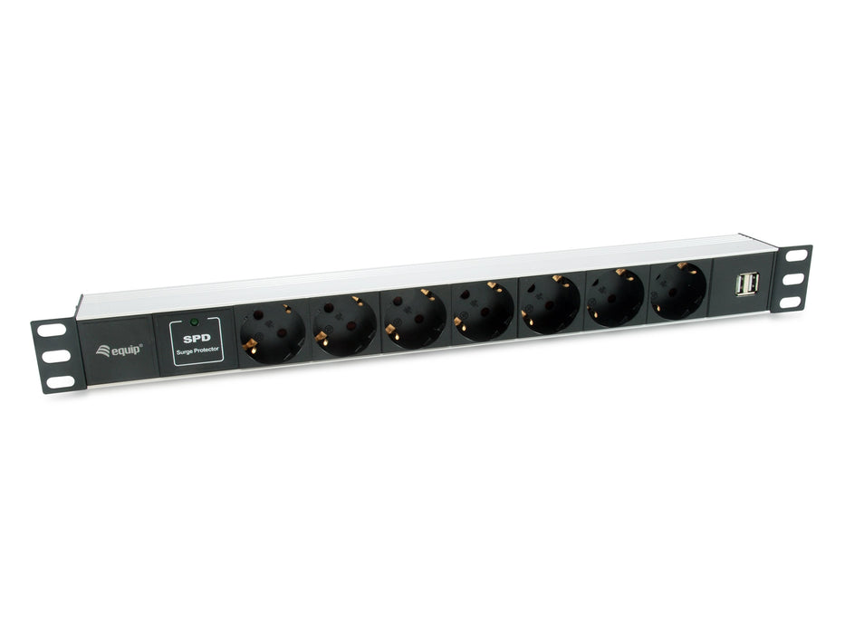 EAN 4015867223161 - Equip 333315 unidad de distribución de energía (PDU) 7 salidas AC 1U Negro, Plata imagen 1