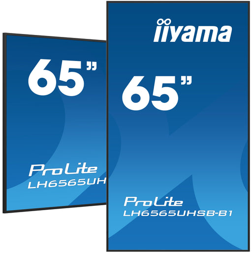 EAN 4948570123582 - iiyama LH6565UHSB-B1 pantalla de señalización Diseño de quiosco 163,8 cm (64.5") LED Wifi 800 cd / m² 4K  imagen 1