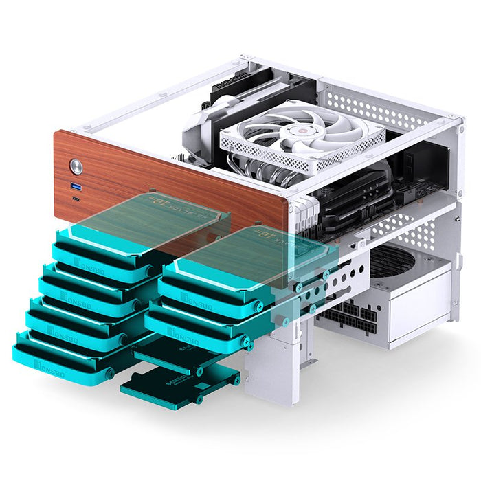 EAN 6970620553771 - Jonsbo N4 WHITE carcasa de ordenador Micro Torre Blanco imagen 5