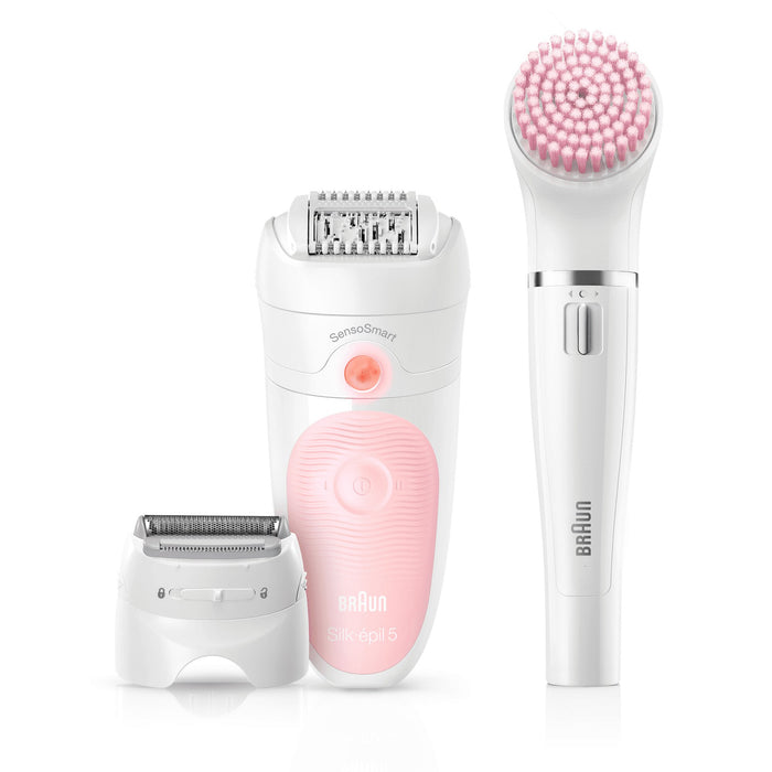 EAN 4210201223351 - Braun Silk-épil 5 Wet&Dry 81683688 depiladora 28 pinzas Blanco, Rosa imagen 2