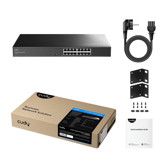 EAN 6971690794361 - Cudy GS1016L switch Gigabit Ethernet (10/100/1000) Negro imagen 4