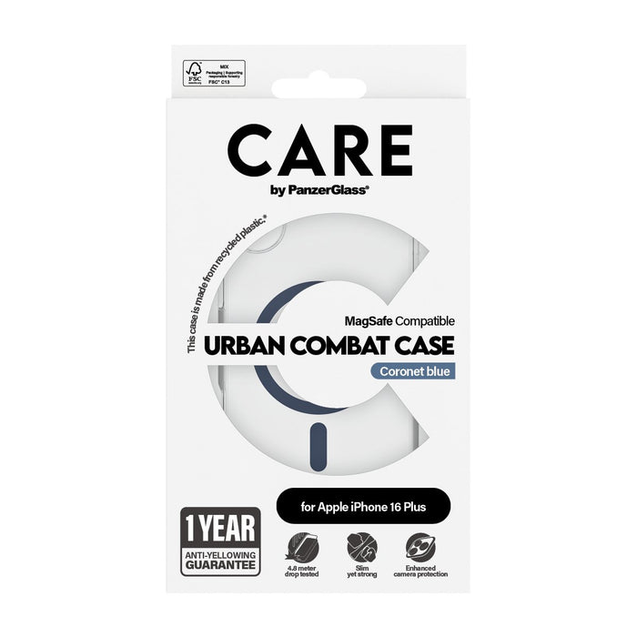 EAN 5715685004339 - PanzerGlass CARE™ by ® Urban Combat Case Transparent w. Blue MagSafe iPhone 16 Plus funda para teléfono m imagen 3