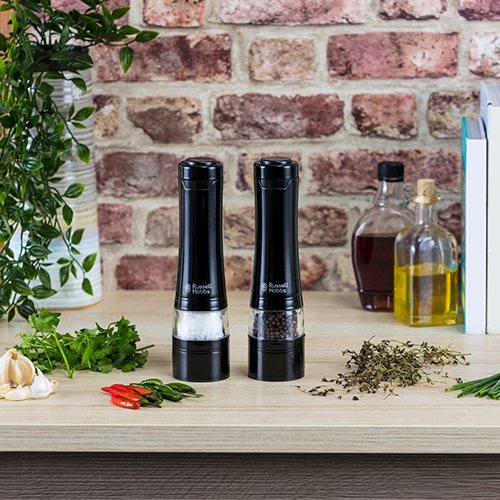 EAN 5038061107173 - Russell Hobbs 28010-56 dispensador de especias Negro Juego de salero y pimentero imagen 3