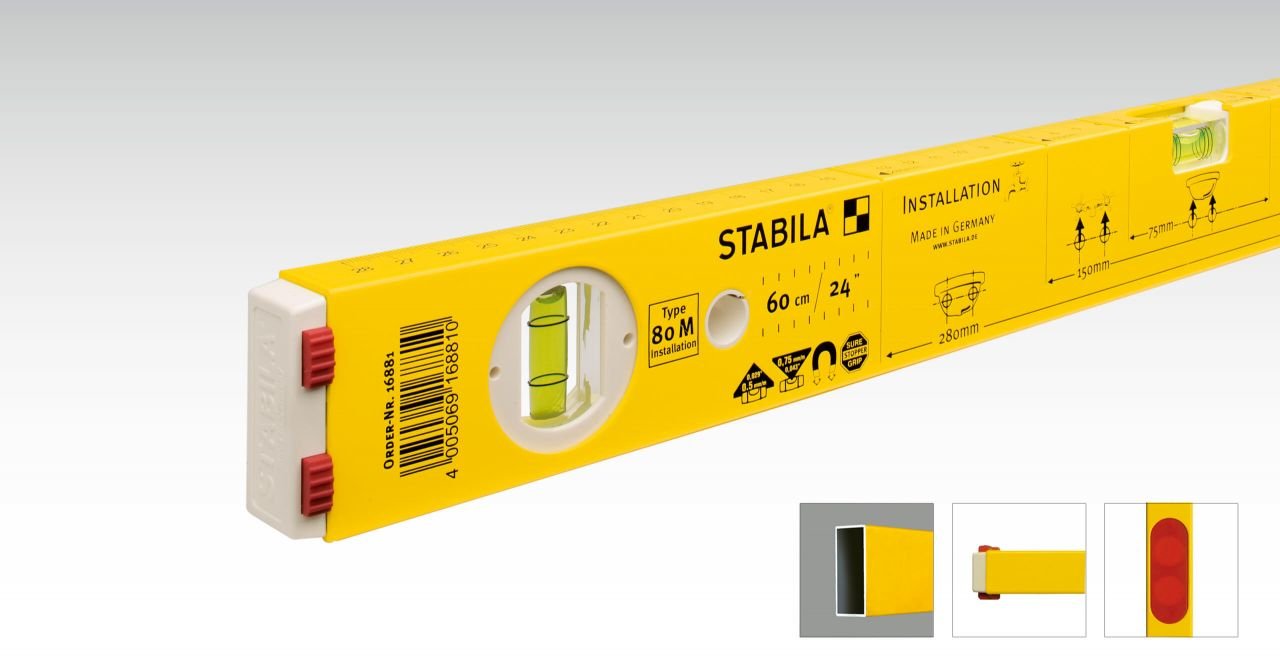 EAN 4005069168810 - Stabila Wasserwaage Type 80 M Installation nivel 0,6 m Beige, Amarillo imagen 1