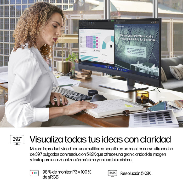 EAN 5715063476666 - HP Series 7 Pro 39.7 inch 5K2K Conferencing Monitor - 740pm pantalla para PC 100,8 cm (39.7") 5120 x 2160 imagen 6