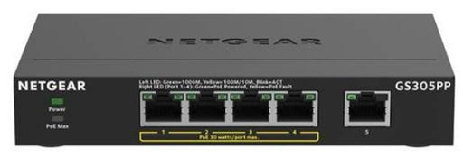 EAN 606449142433 - NETGEAR GS305PP No administrado Gigabit Ethernet (10/100/1000) Energía sobre Ethernet (PoE) Negro imagen 2