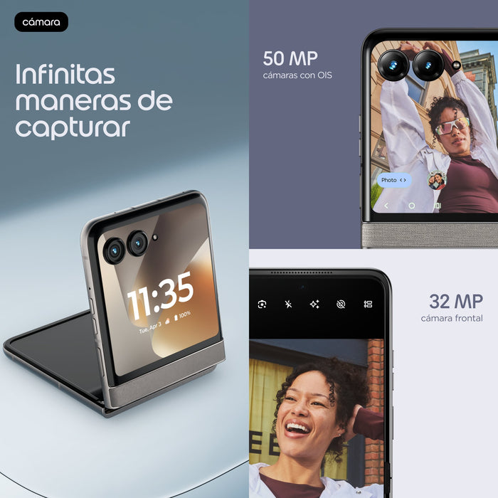 EAN 840493609843 - Motorola razr 70 17,5 cm (6.9") SIM doble Android 16.0 5G USB Tipo C 8 GB 256 GB 4800 mAh Color piedra imagen 17