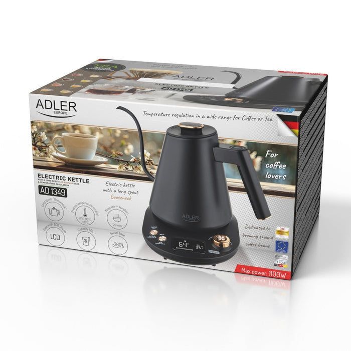 EAN 5905575902535 - Adler AD 1349 tetera eléctrica 1 L 1100 W Negro, Oro imagen 9