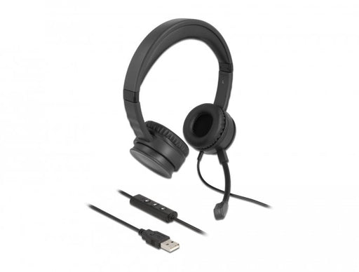 EAN 4043619271801 - DeLOCK 27180 auricular y casco Alámbrico Diadema USB tipo A Negro imagen 1