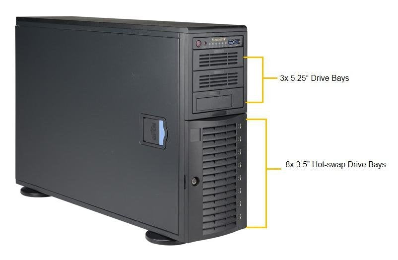 EAN 672042280025 - Supermicro SuperWorkstation 7049A-T Intel® C621 LGA 3647 (Socket P) Bastidor (4U) Negro imagen 2
