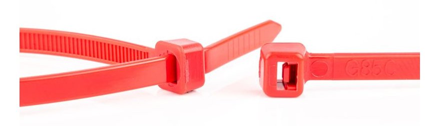 EAN 8717278577937 - WKK 110194271 presilla Brida reutilizable Plástico, Poliamida Rojo 100 pieza(s) imagen 2