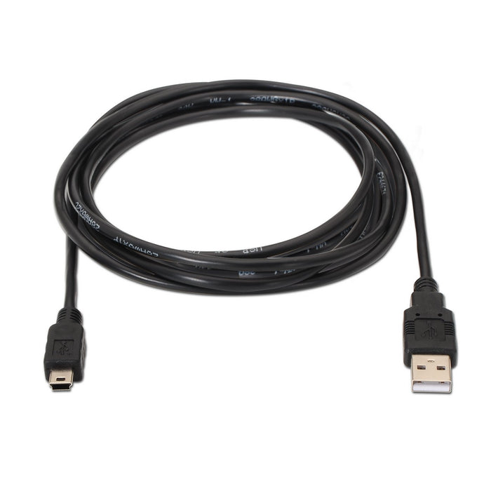 EAN 8436574700220 - AISENS A101-0023 cable USB USB 2.0 0,5 m USB A Mini-USB B Negro imagen 2