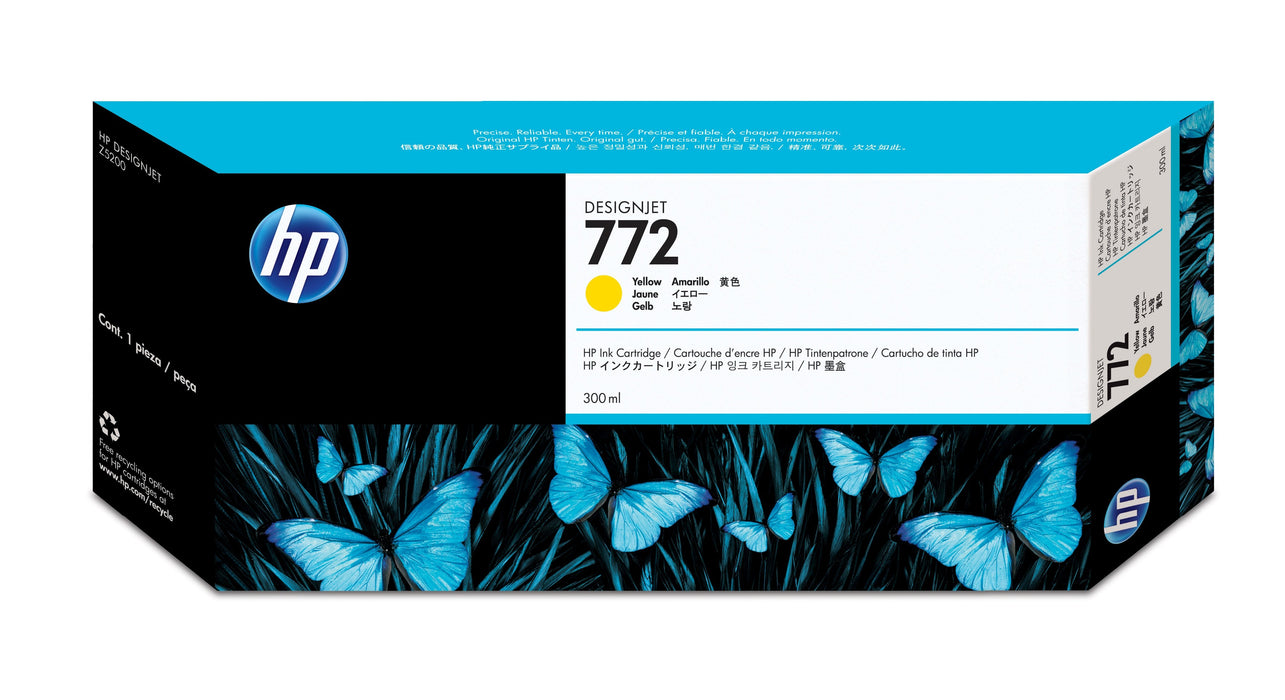 EAN 0884962639009 - HP 772 300-ml Yellow DesignJet Ink Cartridge cartucho de tinta 1 pieza(s) Original Rendimiento estándar imagen 1
