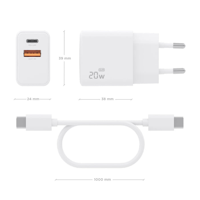 EAN 8435739905463 - AISENS ASCH-20W2P083-W cargador de dispositivo móvil Teléfono móvil, Smartphone, Cámara digital, Universa imagen 4