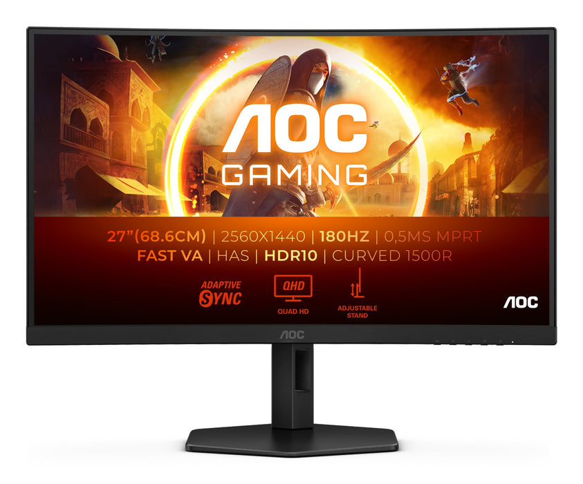 EAN 4038986182157 - AOC G4 CQ27G4X pantalla para PC 68,6 cm (27") 2560 x 1440 Pixeles Quad HD LCD Negro imagen 2