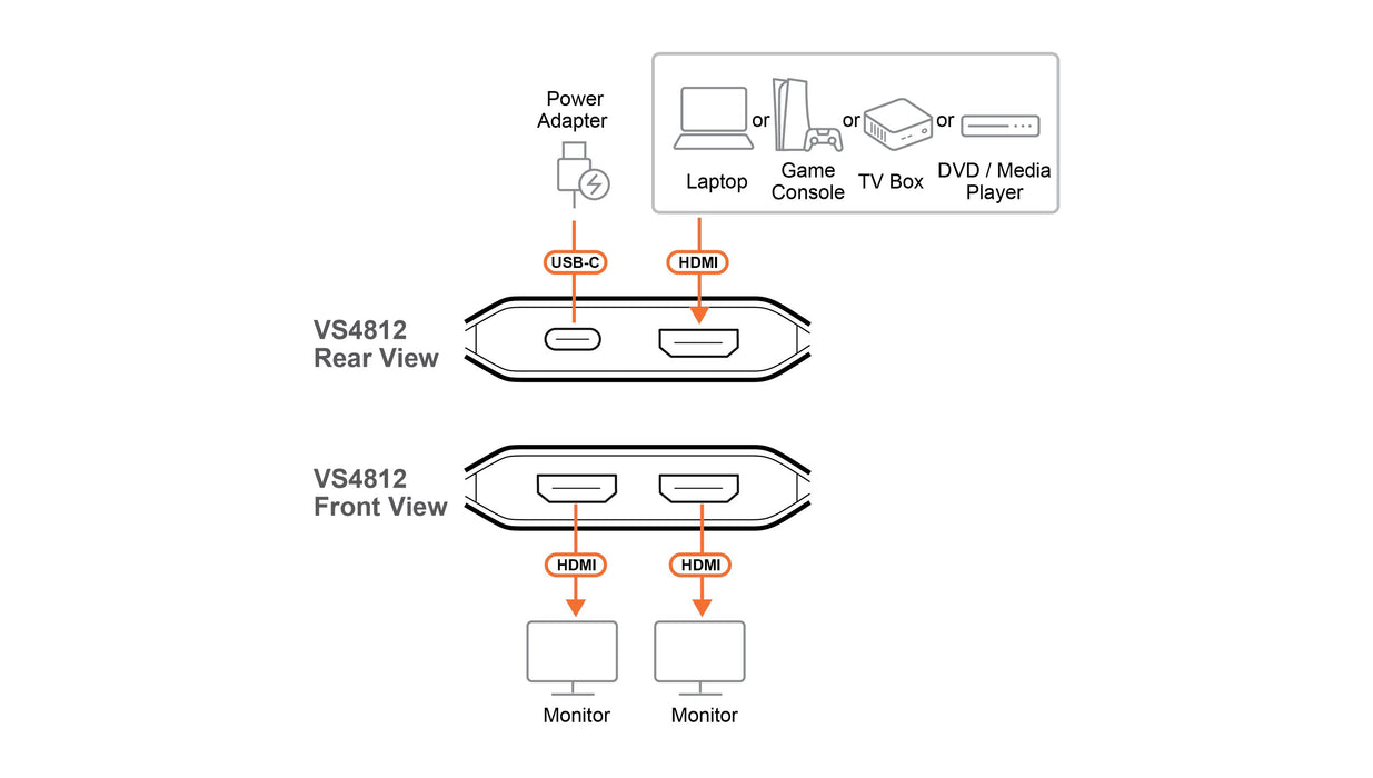 EAN 4711581521612 - ATEN VS4812-AT interruptor KVM Negro imagen 5