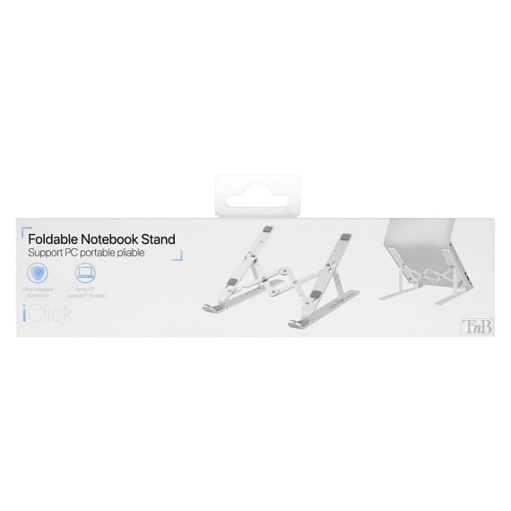 EAN 3303170102282 - T'nB iClick Notebook Aluminium Stand Soporte para ordenador portátil y tableta Plata 43,2 cm (17") imagen 6