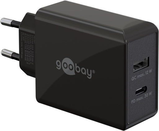 EAN 4040849616730 - Goobay 61673 cargador de dispositivo móvil Universal Negro Corriente alterna Carga rápida Interior imagen 1