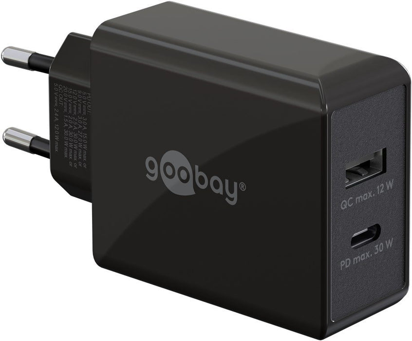 EAN 4040849616730 - Goobay 61673 cargador de dispositivo móvil Universal Negro Corriente alterna Carga rápida Interior imagen 1