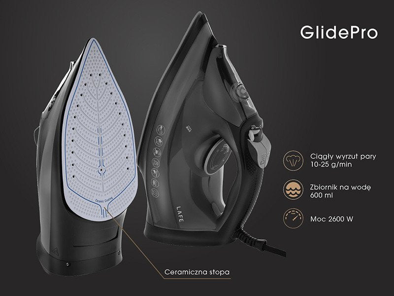 EAN 5907512875636 - Lafe GlidePro Plancha a vapor Suela de cerámica 2600 W Negro imagen 13