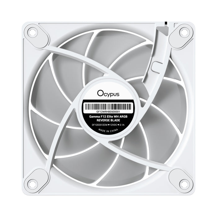 EAN 6977414881683 - Ocypus Gamma F12 Elite ARGB REVERSE BLADE 3-IN-1 Carcasa del ordenador Ventilador 12 cm Blanco 1 pieza(s) imagen 7