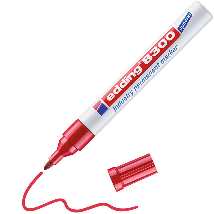 EAN 4004764409143 - Edding 8300 marcador permanente Punta redonda Rojo 1 pieza(s) imagen 1
