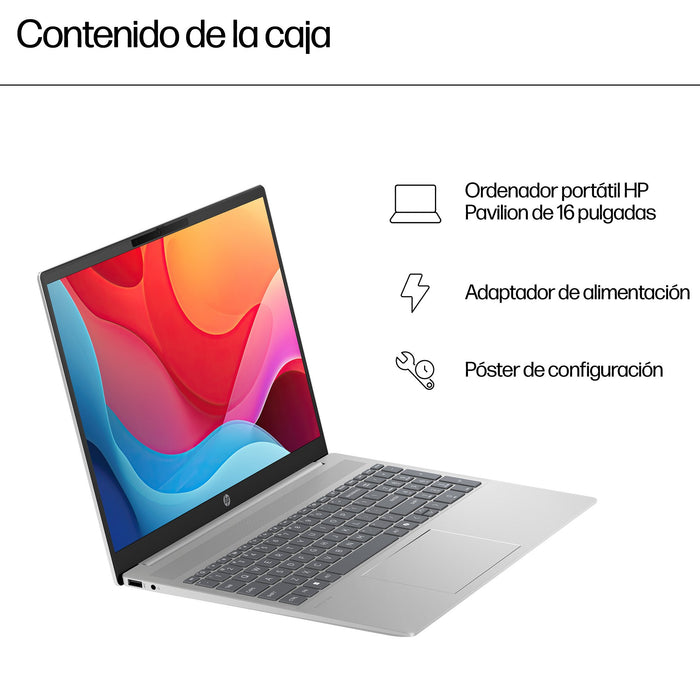 EAN 198990421858 - HP Pavilion 16-ag0005ns AMD Ryzen™ 7 8840U Portátil 40,6 cm (16") 2K 16 GB LPDDR5-SDRAM 1 TB SSD Wi-Fi 6 ( imagen 5