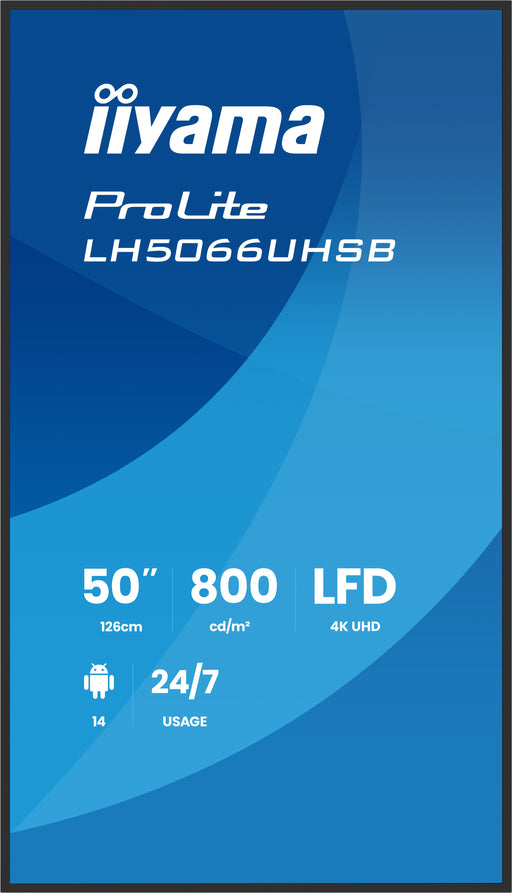 EAN 4948570128211 - iiyama LH5066UHSB-B1AG pantalla de señalización Pantalla plana para señalización digital 127 cm (50") LCD imagen 2