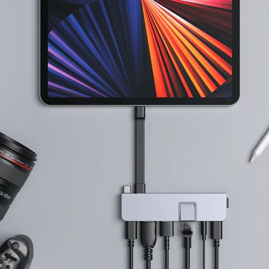 EAN 6941921148225 - HYPER DUO PRO 7-in-2 USB-C Hub USB Tipo C 104 Mbit/s Gris imagen 12