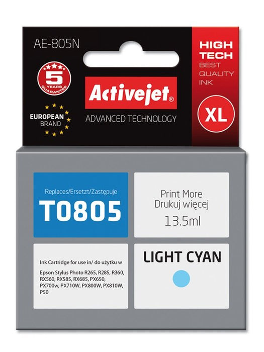 EAN 5904356293930 - Activejet AE-805N cartucho de tinta 1 pieza(s) Compatible Alto rendimiento (XL) Fotos cian imagen 1