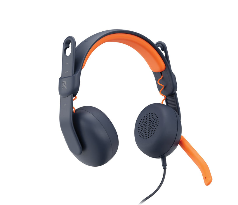 EAN 0097855190727 - Logitech Zone Learn Auriculares Alámbrico Diadema Educación USB Tipo C Azul, Naranja imagen 4