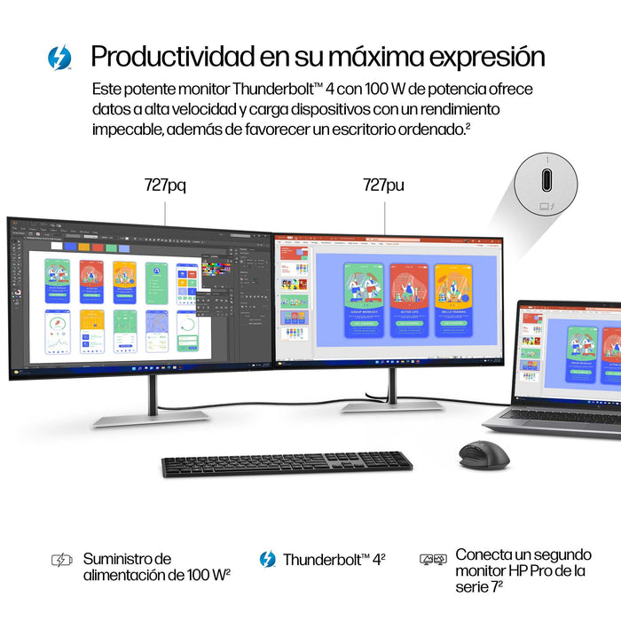 EAN 5715063476482 - HP Series 7 Pro 727pu pantalla para PC 68,6 cm (27") 2560 x 1440 Pixeles Quad HD LCD Plata imagen 5