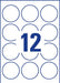 EAN 4004182067604 - Avery L7104REV-25 etiqueta autoadhesiva Círculo Permanente Blanco 300 pieza(s) imagen 2