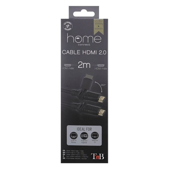EAN 3303170104668 - T'nB HDMI3602 cable HDMI 2 m HDMI tipo A (Estándar) Negro imagen 4