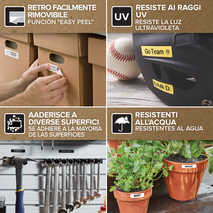 EAN 5411313450102 - DYMO D1 Standard - Black on Transparent - 12mm cinta para impresora de etiquetas Negro sobre transparente imagen 12